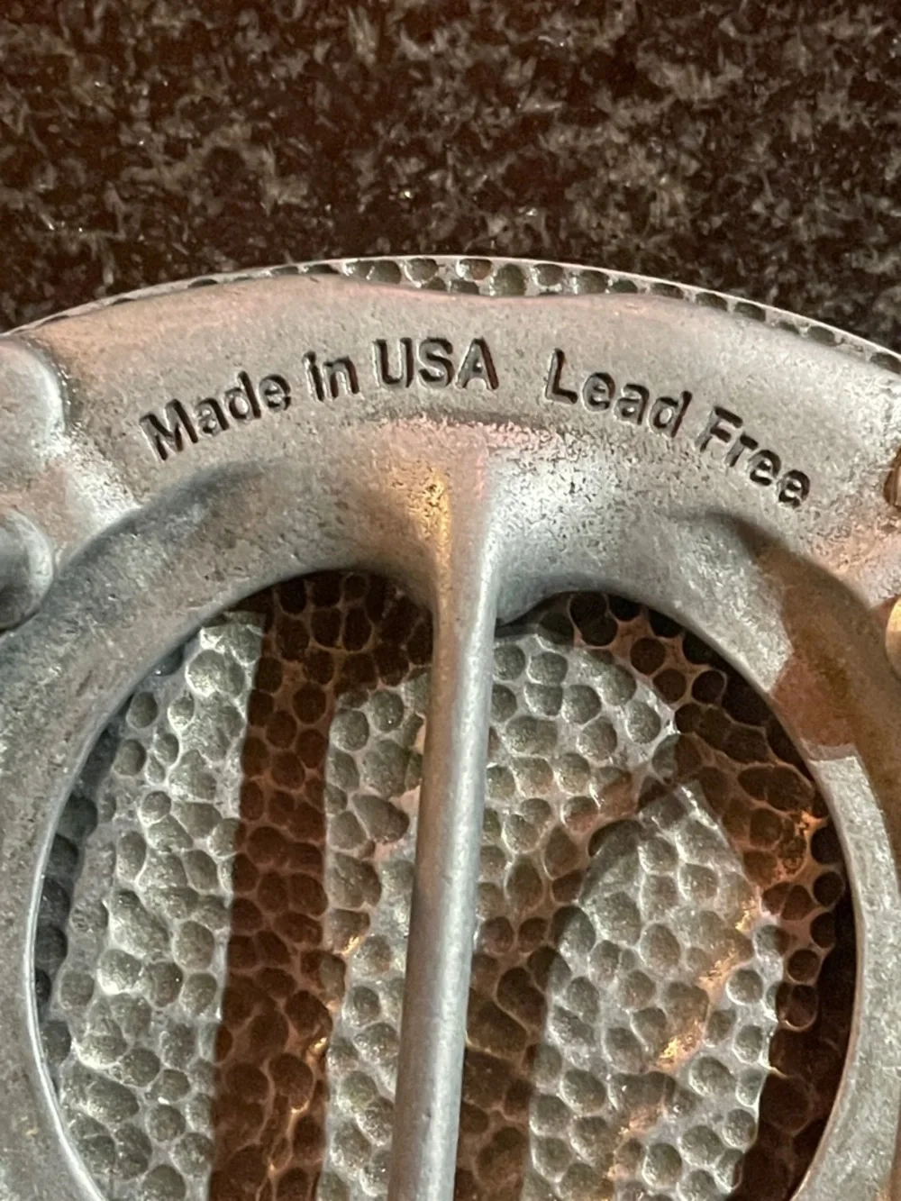 Novelty BevBucke ‘Merica Oval Metal Belt Buckle - Silver Tone - Picture 4 of 6